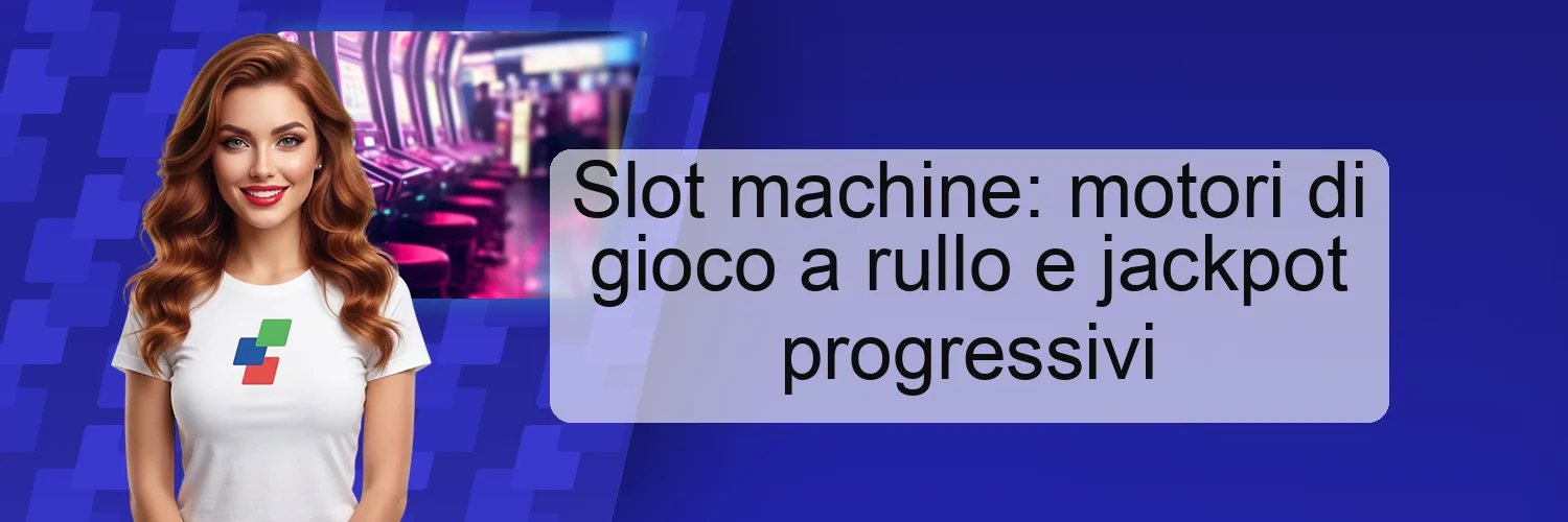 Slot machine: motori di gioco a rullo e jackpot progressivi